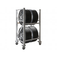 Стеллаж MS Pro 1350/781x606 передвижной для хранения 4 шин, 2 яруса Стеллаж MS Pro 1350/781x606 передвижной для хранения 4 шин, 2 яруса